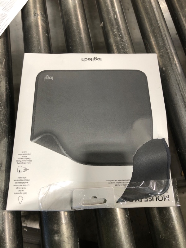 Photo 1 of Logitech Mouse Pad - Studio Series, Computer Mouse Mat with Anti-Slip Rubber Base, Easy Gliding, Spill-Resistant Surface, Durable Materials, Portable, in a Fresh Modern Design, Graphite