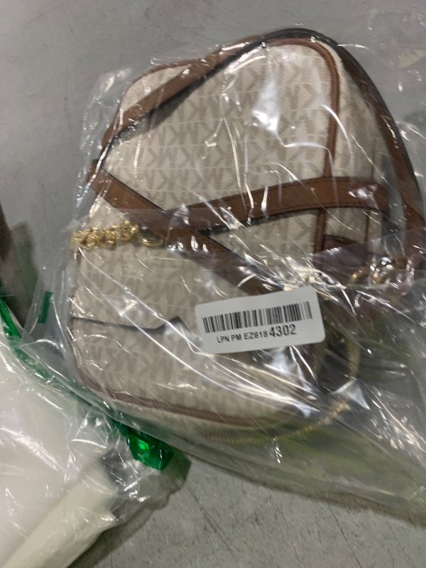 Photo 1 of Michael Kors Jet Set Travel Signature PVC Medium Logo Chain Crossbody Flight Bag