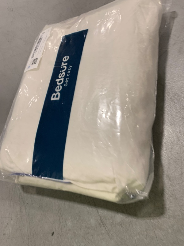 Photo 1 of Bedsure 100% Washed Cotton Duvet Cover Twin Size - Cream Minimalist Cotton Duvet Cover Linen Like for All Seasons - GentleSoft™ Plain Simple Bedding, 2 Pieces (Cream, Twin, 68"x90")