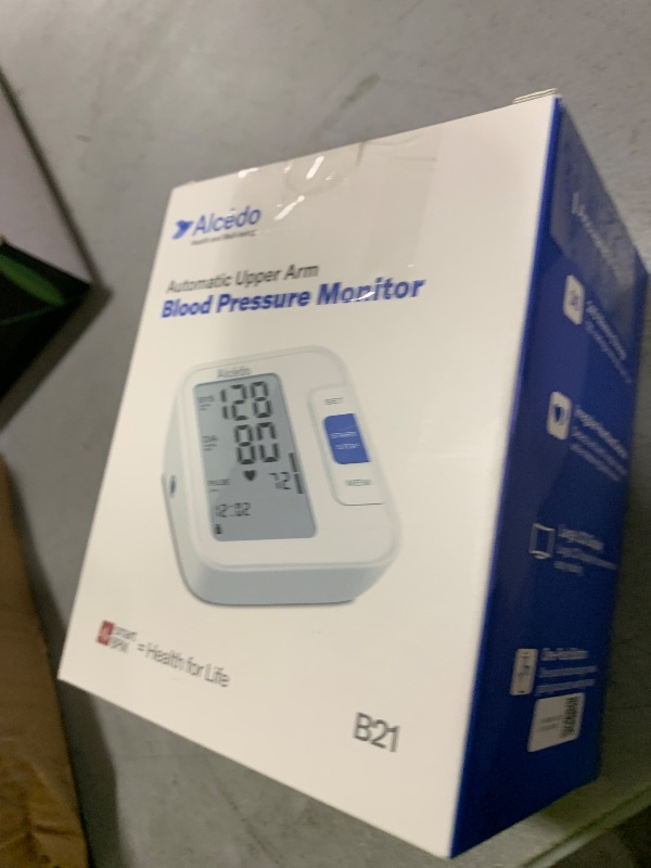 Photo 1 of Alcedo Blood Pressure Monitor for Home Use, Automatic Digital BP Machine with Large Cuff for Upper Arm, LCD Screen, 2x120 Memory, Talking Function