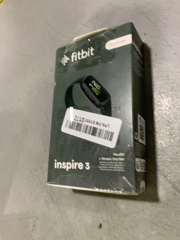 Photo 1 of Fitbit Inspire 3 Health &-Fitness-Tracker with Stress Management, Workout Intensity, Sleep Tracking, 24/7 Heart Rate and more, Midnight Zen/Black One Size (S & L Bands Included)