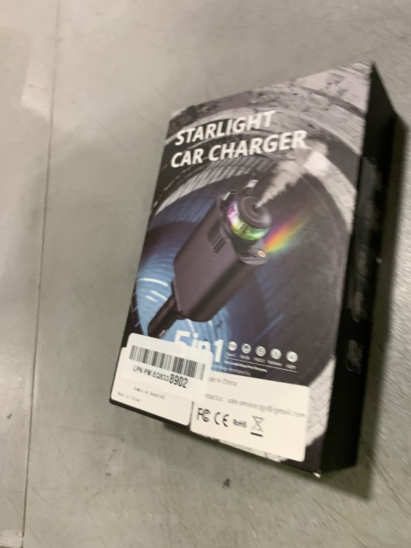 Photo 1 of Retractable Car Charger with Aromatherapy and Starlight, 5 in 1 USB C Car Charger Adapter, 69W Fast Charging Cars Phone Chargers, Cars Air Freshener Compatible with iPhone 16 15 14 13 12 and Android