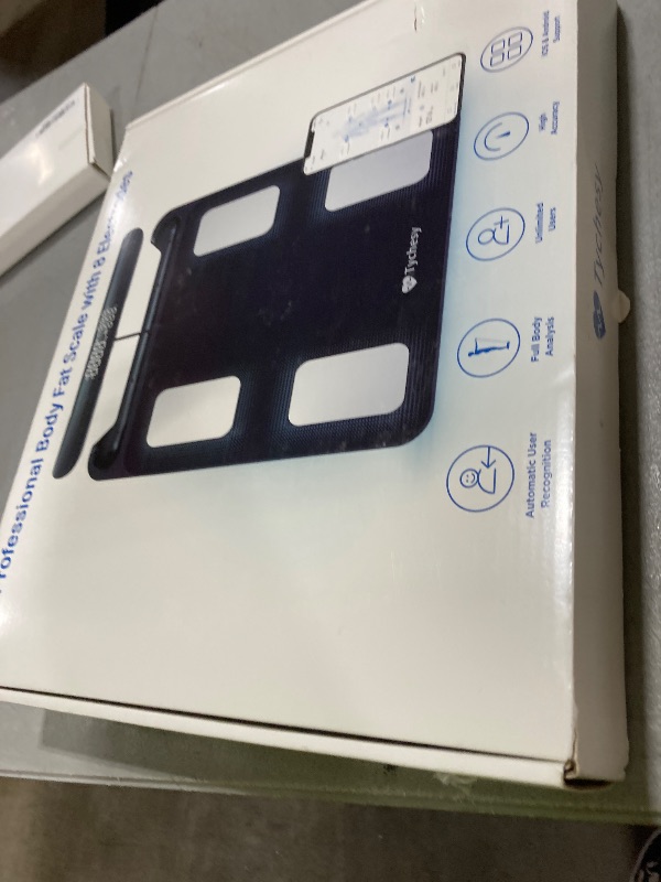 Photo 1 of Tychesy Body Pod Smart Scale with BMI Body Fat Muscle Mass, 8 Sensors Body Composition Scales Most Accurate with APP up to 24 Users