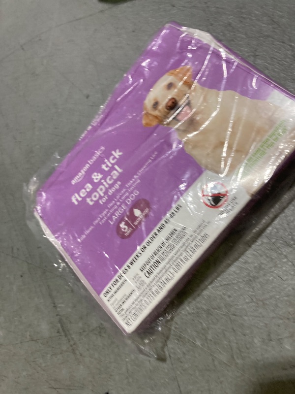 Photo 1 of Amazon Basics Flea and Tick Topical Treatment for Large Dogs (45-88 pounds), 3 Count (Previously Solimo)