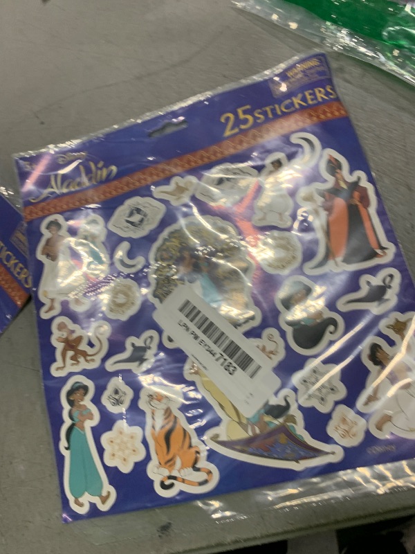 Photo 1 of Disney Aladdin Stickers 4 Pack - 100 Princess Jasmine Stickers for Aladdin Party Supplies, Party Favors, Disney Birthdays, Scrapbooks, More (Jasmine Stickers for Party Bags)