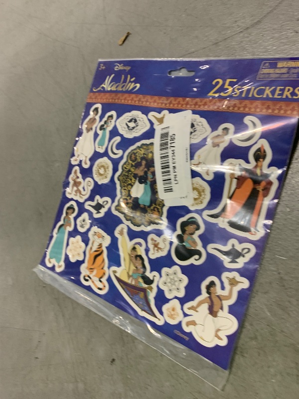 Photo 1 of Disney Aladdin Stickers 4 Pack - 100 Princess Jasmine Stickers for Aladdin Party Supplies, Party Favors, Disney Birthdays, Scrapbooks, More (Jasmine Stickers for Party Bags)