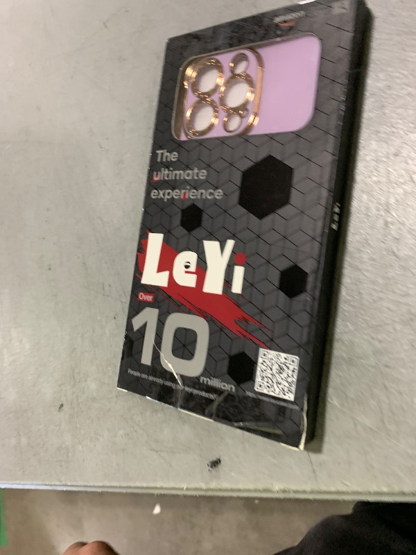 Photo 1 of LeYi for iPhone 15 Pro Max Case: with Tempered Glass Screen Protector [2 Pcs]+ Full Camera Lens Protection,Love Heart Plating Girly Cute Luxury Soft TPU Shockproof Case for 15 Pro Max,Purple