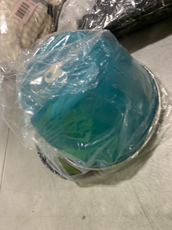 Photo 1 of S'well Stainless Steel Salad Bowl Kit 64oz, Peacock Blue, Comes with 2oz Mini Canister and Removable Tray for Organization, Leakproof, Easy to Clean, Dishwasher Safe