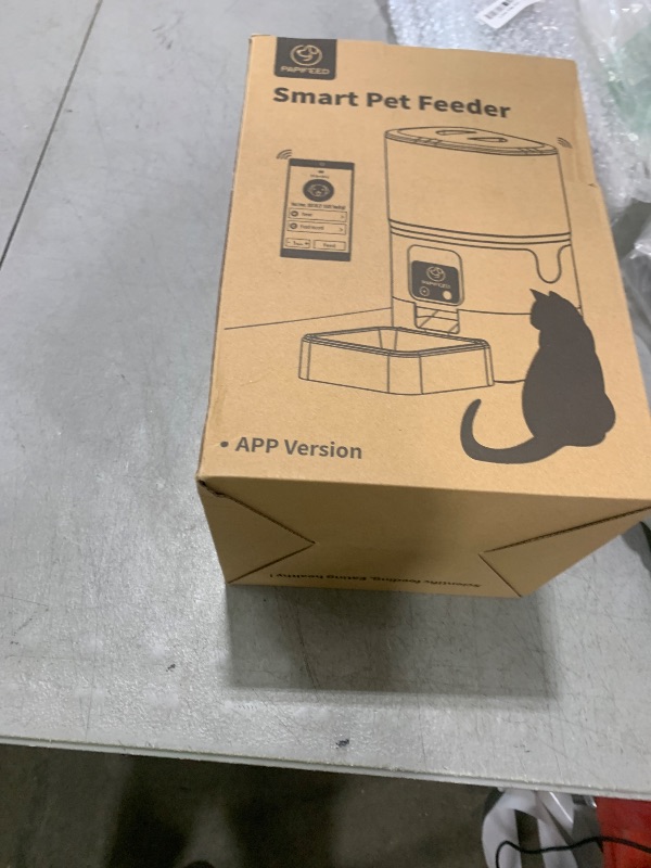 Photo 1 of PAPIFEED Smart Automatic Cat Feeders: WiFi Pet Feeder with APP Control for Remote Feeding, Detachable for Easy Clean, Automatic Cat Food Dispenser with Alexa,1-10 Meals Per Day for Dog (6L/25Cup)
