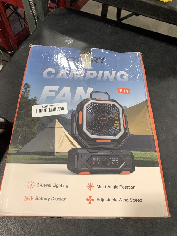 Photo 1 of OGERY 2025 Upgraded Camping Fan, Portable Rechargeable Fan with 20000mAh Battery Powered, Stronger Wind, Stepless Speed Regulation, Fast Charging for Tent, Travel, Car, Outdoor Camping Essentials