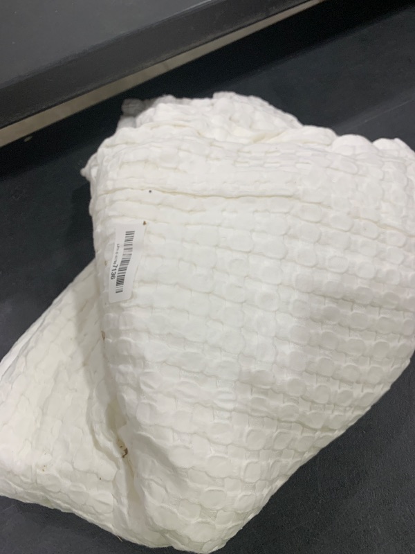 Photo 1 of Bedsure Cooling Cotton Waffle Queen Size Blanket - Lightweight Breathable Summer Soft Blanket of Rayon Derived from Bamboo for Hot Sleepers, Luxury Throws for Bed, Couch and Sofa, Ivory, 90x90 Inches