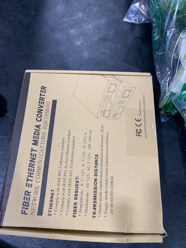 Photo 1 of A Pair of 1.25G/s Bidi Gigabit Multi-Mode Fiber Ethernet Media Converter with 2PCS Bidi SFP LC Dual Transceiver Module Included, 10/100/1000Base-Tx to 1000Base-SX SMF RJ45 to SFP Slot up to 550M