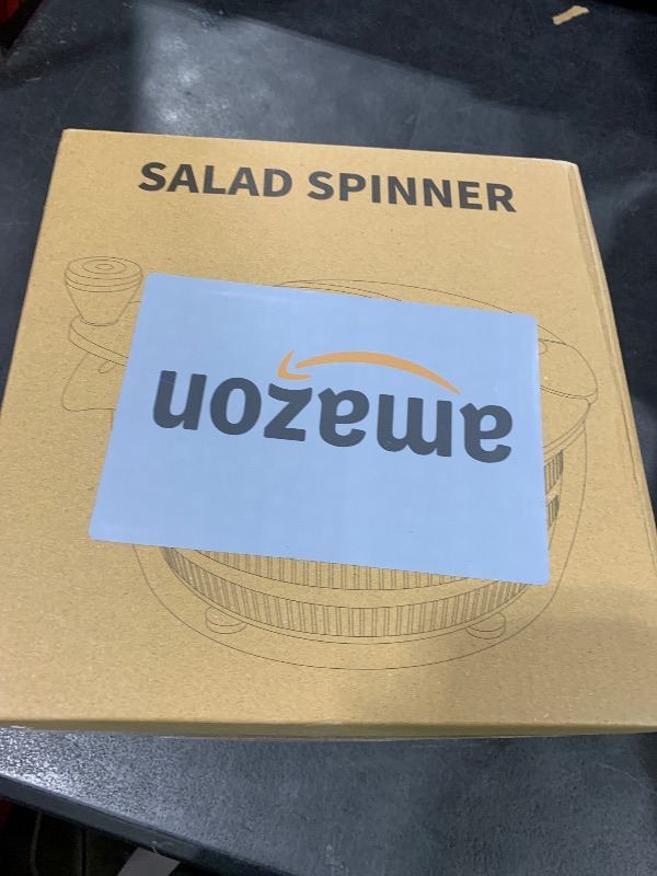 Photo 1 of Brigii Salad Spinner, 4.24 Quart Lettuce Spinner with Double Drainage Holes, Salad Dryer for Washing, Spinning, and Draining Greens, Fruits, and Vegetables