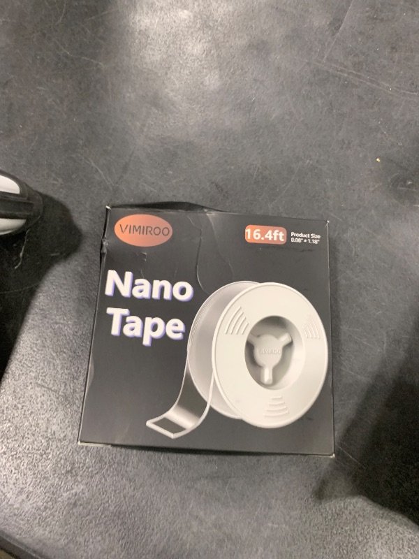 Photo 1 of vimiroo Double Sided Tape Heavy Duty, 16.4FT Nano Tape Extra Large Clear Mounting Tape, Removable Traceless Two Sided Adhesive Tape, Strong Grip Picture Hanging Strips Adhesive Poster Carpet Tape