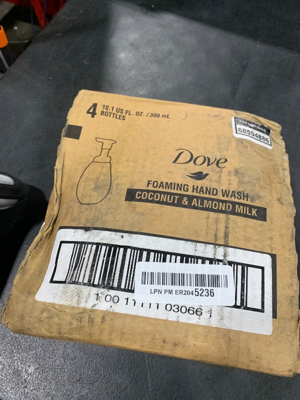 Photo 1 of Dove Foaming Hand Wash Coconut & Almond Milk Pack of 4 Protects Skin from Dryness, More Moisturizers than the Leading Ordinary Hand Soap, 10.1 oz