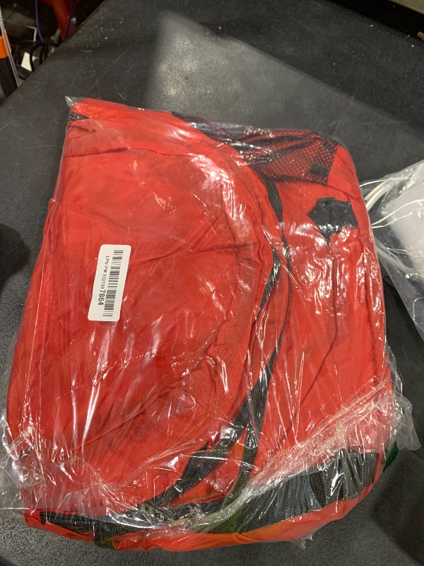 Photo 1 of DISCOUNT PROMOS Simple Functional Backpacks Set of 6, Bulk Pack - Water Resistant, Lightweight - Red