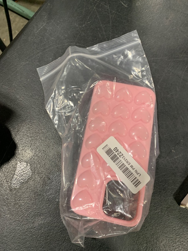 Photo 1 of DMaos Compatible with iPhone 15 Pro Max Case for Women, 3D Pop Bubble Heart Kawaii Gel Cover, Cute Girly for iPhone15 Pro Max 6.7 inch - Pink