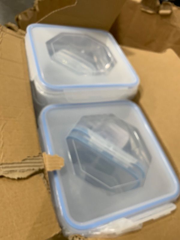 Photo 1 of VERONES Large Tall Airtight Food Storage Containers, 10 PACK Plastic Airtight Kitchen & Pantry Organization, Ideal for Flour & Sugar Plastic Canisters with Labels