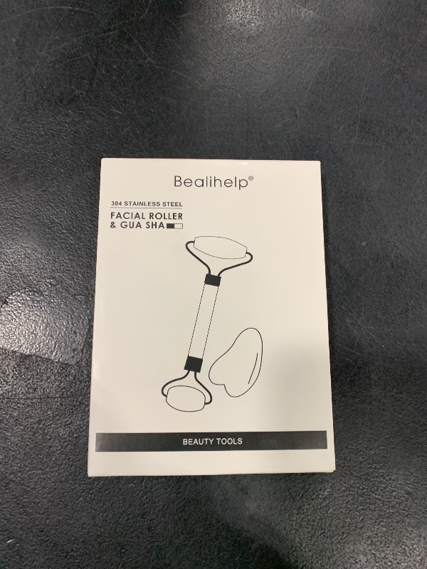 Photo 1 of Bealihelp Face Roller & Gua Sha, Stainless Steel Facial Roller and Gua Sha Tool for Face, Skin Care, Anti-Aging, and Lifting