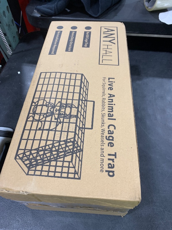 Photo 1 of Anyhall Heavy Duty Humane Live Animal Cage Trap for Squirrels, Weasels and Similar-Size Rodents - 17” x 7” x 7”