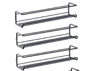 Photo 1 of L@meek Four wall Space Saving Spice Rack Organizer, wall mount spice rack organizer, wall spice racks, spice rack organizer, Seasoning & spice jar organizer for your kitchen.
