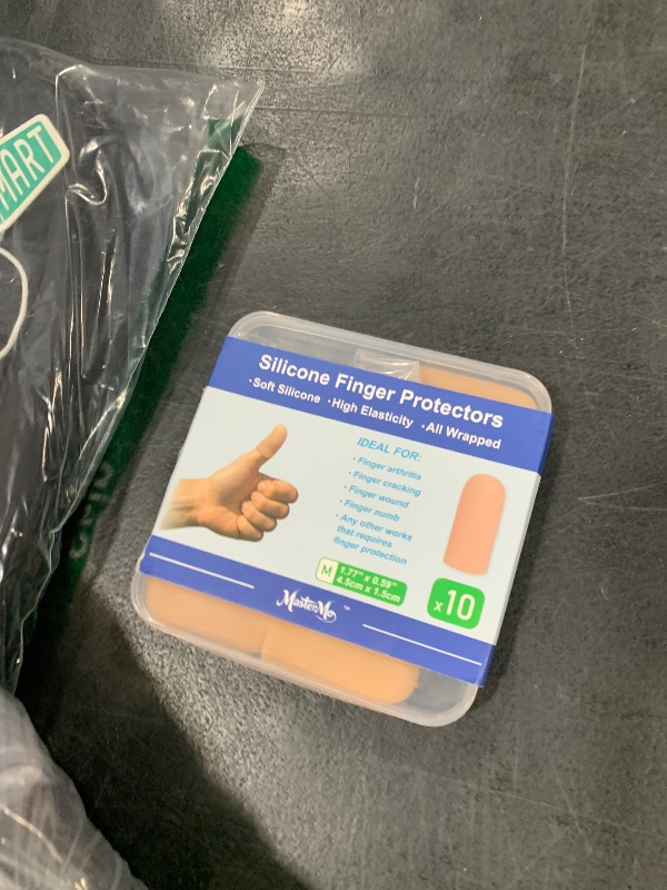 Photo 1 of Gel Finger Cots Protectors, Silicone Fingers Covers Bandages Caps Sleeves for Fingertip Thumb Protection, Ideal for Trigger, Arthritis, Cracking, Blisters, Callus, Hangnail & Pain Relief