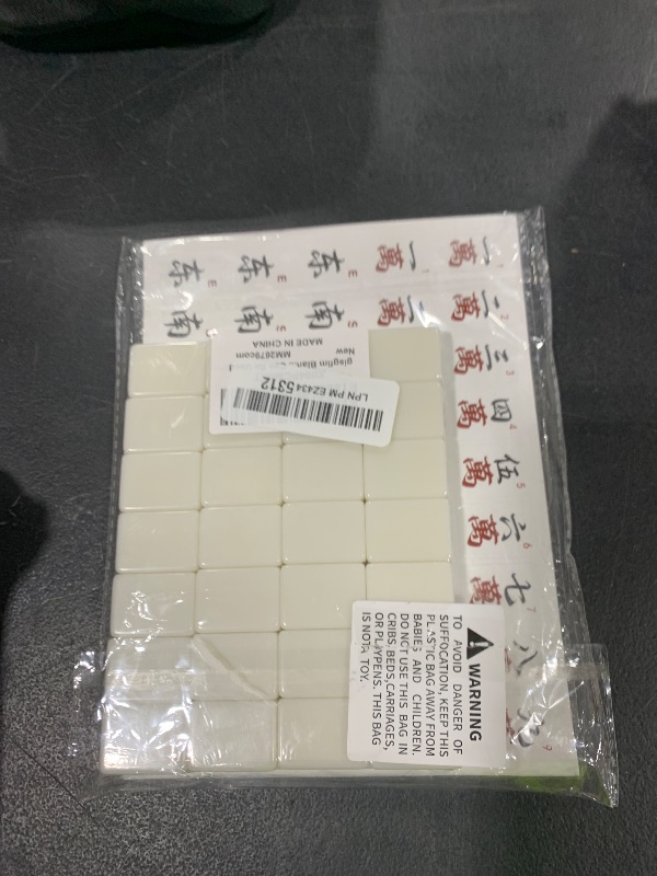 Photo 1 of gisgfim Blank Mahjong Tiles Set Include 28 Pcs Blank Mahjong and 180 Pcs American Tile Decal Stickers Suitable for 1.2 Inches Standard Size American Tiles Replace Lost Tile Can Be Used