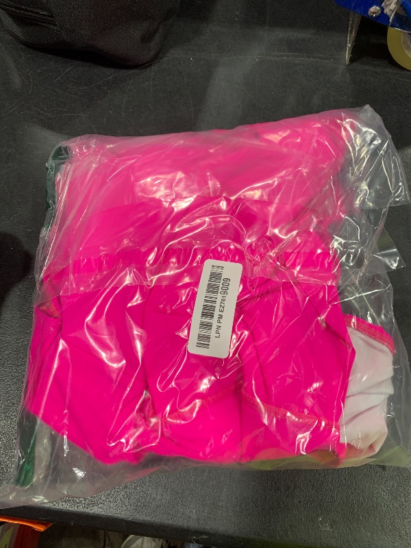 Photo 1 of ADOME Women Bikini Set Tummy Control Swimsuit Two Piece High Waist Swimwear Hot Pink