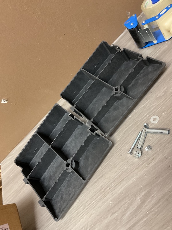Photo 1 of 2Pack Curb Ramp Black Color with one Large Hose Hook, Portable Lightweight Heavy Duty Plastic Driveway Curb Ramps for Low Cars,Motorcycle Ramp,Curb Ramps (2.76 inch High)