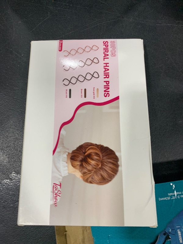 Photo 1 of 30 Pcs Spiral Hair Pins, 3 Colors Spin Pins for Hair, Alloy Spiral Bobby Pins, Bun Twist Spiral Hair Pins with Non-scratch Rounded Tips for Women (2.36 Inches)