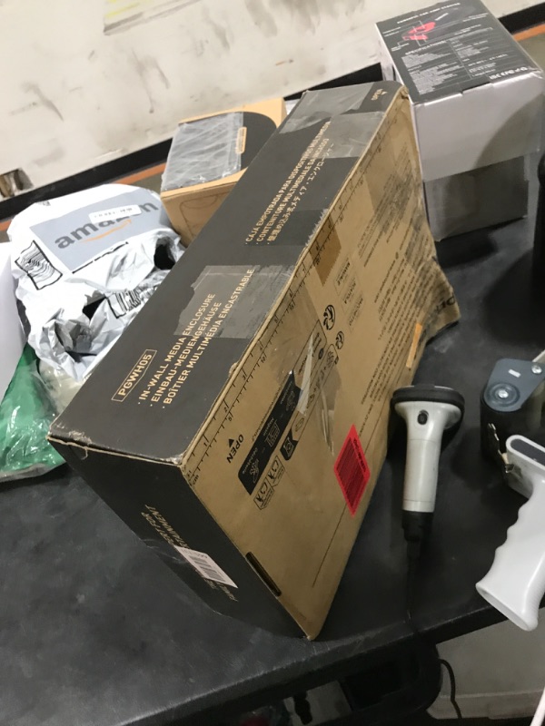 Photo 1 of Perlegear 9? in-Wall Media Box, Electrical Box, Recessed Outlet Box and Media Enclosure for One Connect Box & Network Switches, Cable Management Kit with Cutting Template, Dust Bag & Drywall Saw