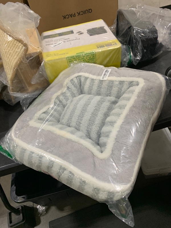 Photo 1 of DEBANG HOME Dog Bed for Extra Small Dogs Breeds,Cat Bed,Puppy Kennel Bed with Pillow,Washable Deluxe Plush Dog Crate Beds,Comfy Durable Rectangular Pet Sleeping Bed & Non-Slip Bottom,Grey (19"X16")