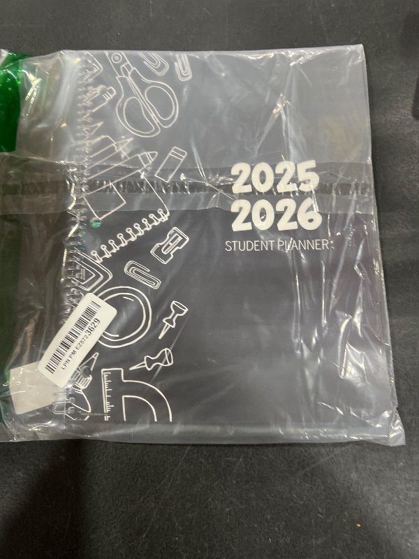 Photo 1 of Global Datebooks Dated Middle School or High School Student Planner for Academic Year 2025-2026 Includes Ruler/Bookmark and Planning Stickers (Block Style - 8.5"x11" - Doodles)