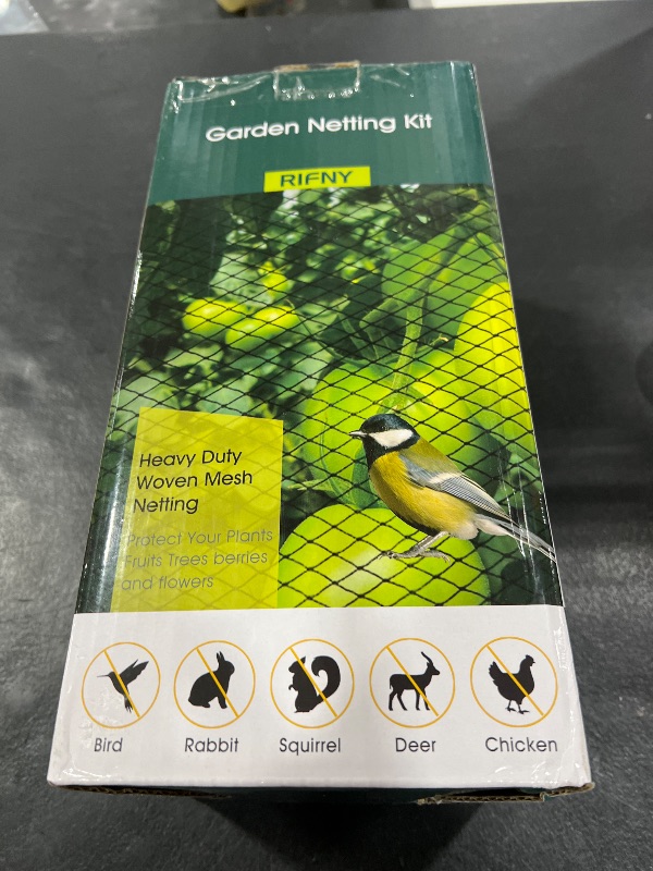 Photo 1 of Bird Netting for Garden - 13 x 40 FT Heavy Duty Anti Bird Netting Mesh with Ties and Landscape Staples for Vegetable, Fruit Trees & Other Plants, Lasting Against Birds Deer Squirrels and Poultry