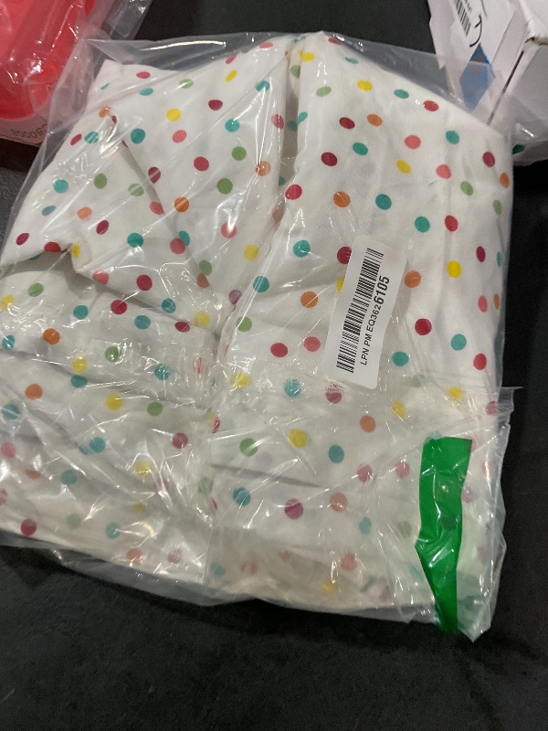 Photo 1 of DII Polka Dot Party Print Tabletop Collection Reusable & Machine Washable, Tablecloth, 60x104, Multicolor Confetti Dots