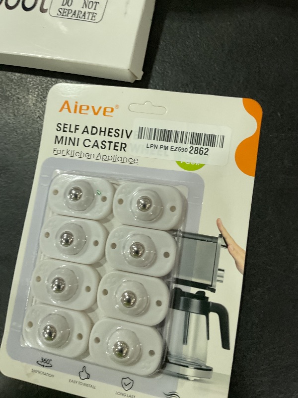 Photo 1 of Aieve Appliance Rollers, 8 Pack Small Appliance Slider, Self Adhesive Caster Wheels, Mini Swivel Wheels for Kitchen Countertop Easy Moving