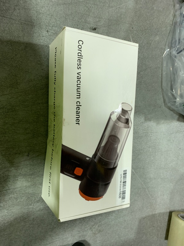 Photo 1 of VNOST Car Vacuum Portable Cordless, Handheld Vacuum Cordless with 30000PA Suction, 130000RPM, 6800mAh Battery, 10 Nozzles, Rubber Paint Material for Car, Home, Pet Cleaning?Black Orange?