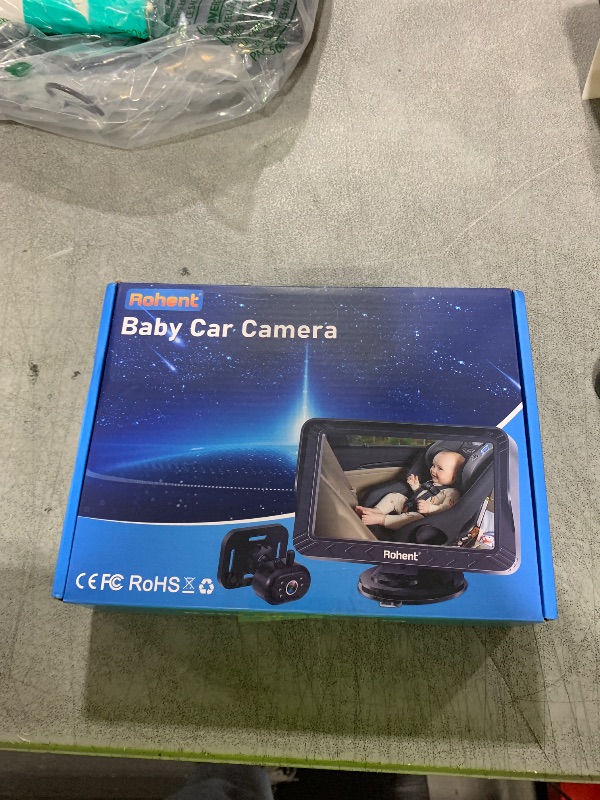 Photo 1 of Rohent Baby Car Camera - 5-Inch HD 1080P, Night Vision, Easy Install, Rear & Forward-Facing Seat Camera, USB Powered Baby Camera for Car, Safety for Infants and Kids, No Tools Required
