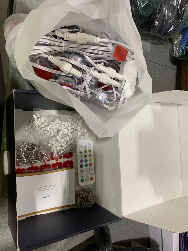 Photo 1 of Permanent Outdoor Lights for House, RGB+IC IP67 Waterproof Smart Eave Lights 200ft with 100 LED, Eternity Lighting for Holiday Daily Decor, Work with Remote, APP