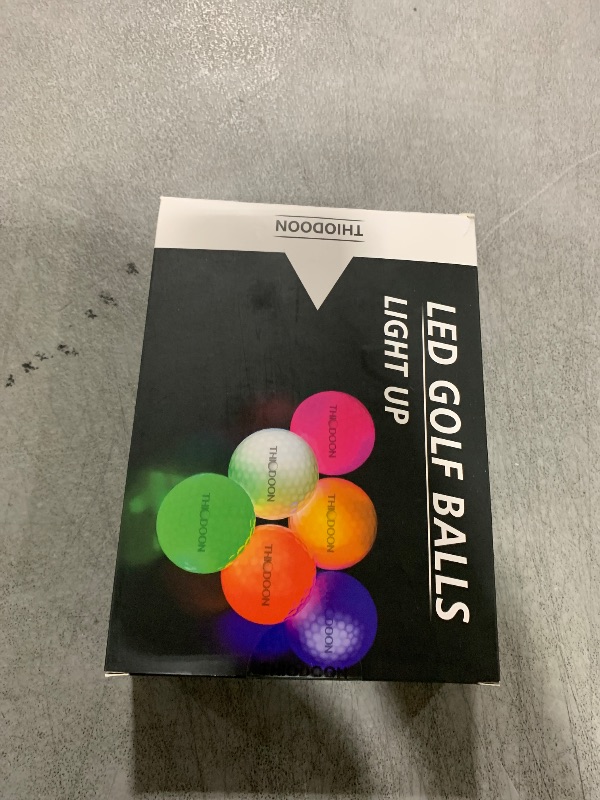 Photo 1 of THIODOON Glow in The Dark Golf Balls Light up Led Golf Balls Night Golf Gift Sets for Men Kids Women 6 Pack (6 Colors in one)
