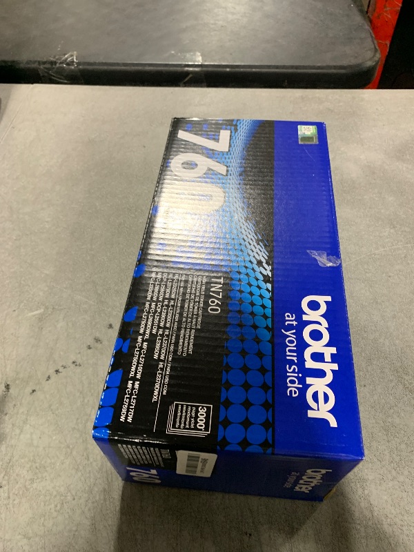 Photo 1 of Brother Genuine TN760 High Yield Black Toner Cartridge, (For use with MFC-L2710DW MFC-L2750DW HL-L2350DW HL-L2370DW HL-L2395DW HL-L2390DW DCP-L2550DW Printers)