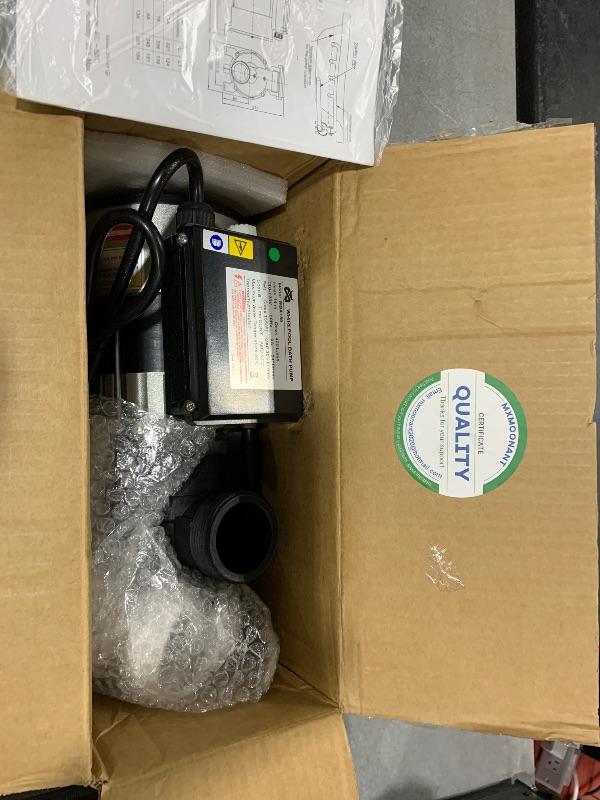 Photo 1 of Mxmoonant SPA Pump, 1.5HP 110V Hot Tub SPA Circulation Pumps, Bathtub Pump Motor for Water Circulation 1.5" Plumbing (US Plug)