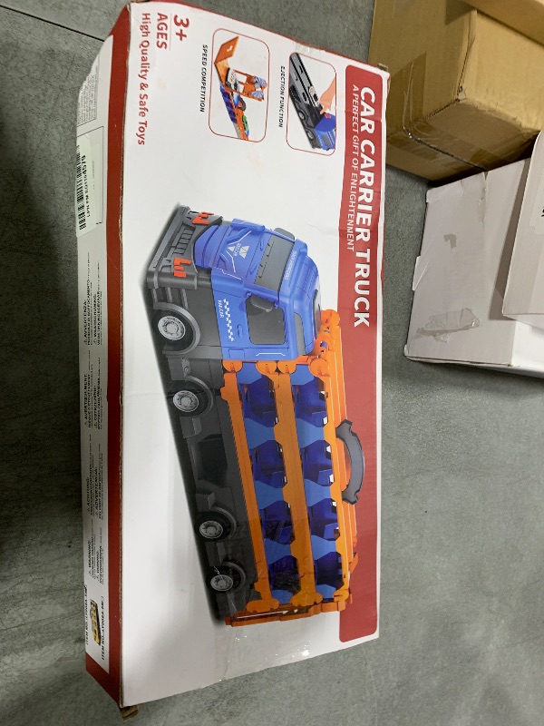 Photo 1 of Ci Vetch 78-Inch Cars Trucks Toys for Toddlers 1-3 2-4 3-5 4-7 Years Old Boys Kids, Transport Truck with 24 Pcs Die-Cast Cars, Toy Gifts for 3 4 5 6 Year Old Boys, Toddler Gift Toys Ages 3-5 4-7