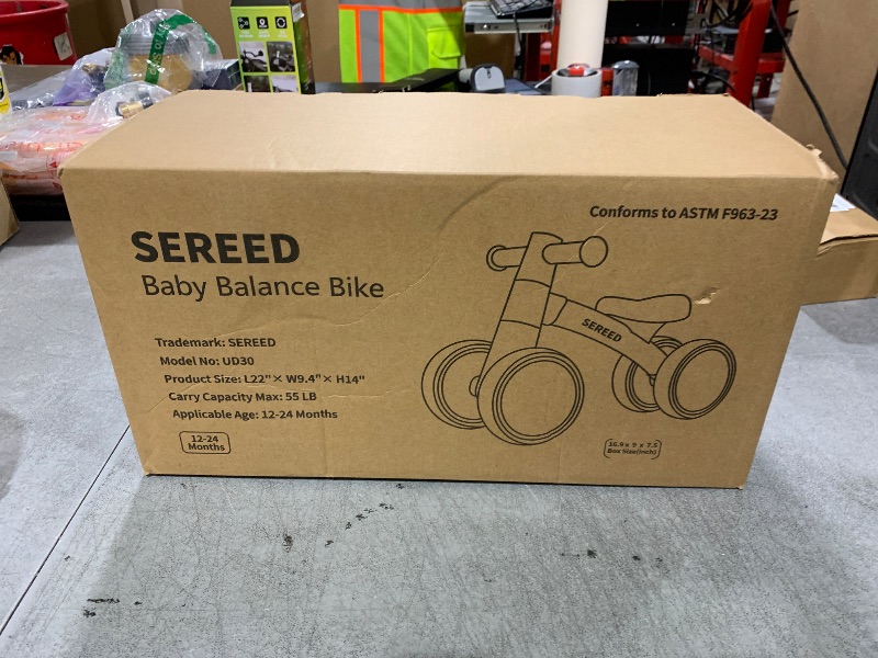 Photo 1 of SEREED Baby Balance Bike for 1-2 Year Olds - 4 Wheels, First Bike for Toddlers, Birthday Gift (Green)