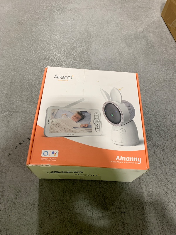Photo 1 of ARENTI Baby Monitor, 2K Smart Baby Camera with 5-Inch Upgraded Wireless Display, Super Night Vision, Lullabies, Cry & Motion Detection, Temp & Humidity Sensor, Two Way Audio