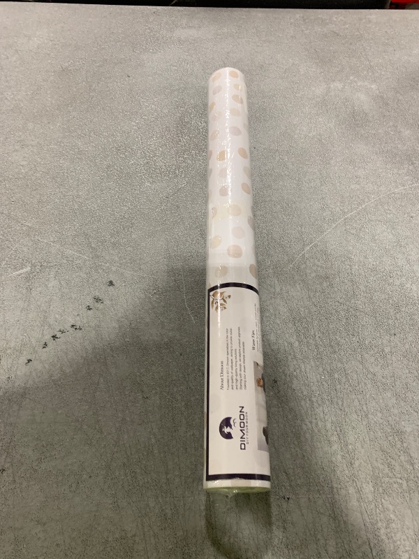 Photo 1 of Dimoon 17.3''x197'' Peel and Stick Wallpaper Boho Beige Contact Paper Natural Modern Polka Dot White Wallpaper Removable Bathroom Kitchen Self Adhesive Wall Paper Renter Friendly Vinyl Roll