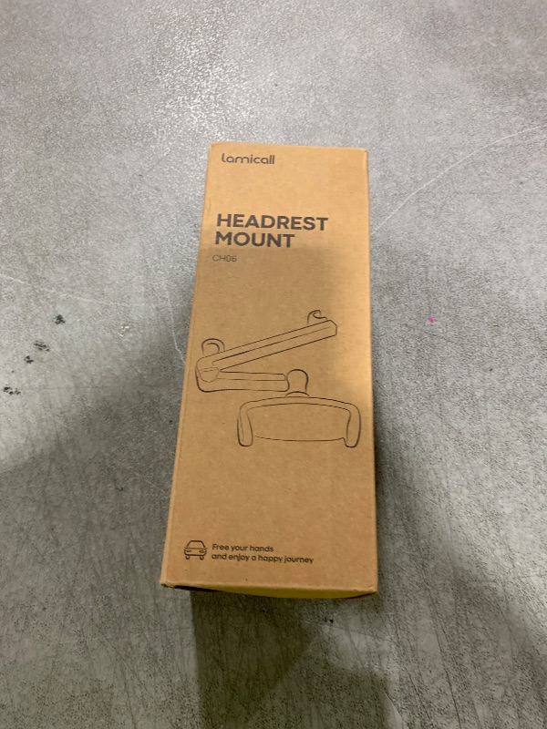 Photo 1 of Lamicall Car Headrest Tablet Holder - [3 in 1 Extension Arm] Adjustable Tablet Car Mount for Back Seat, Road Trip Essentials for Kids, for 4.7-11" Device Like iPad Pro, Air, Mini, Galaxy, Fire, Black