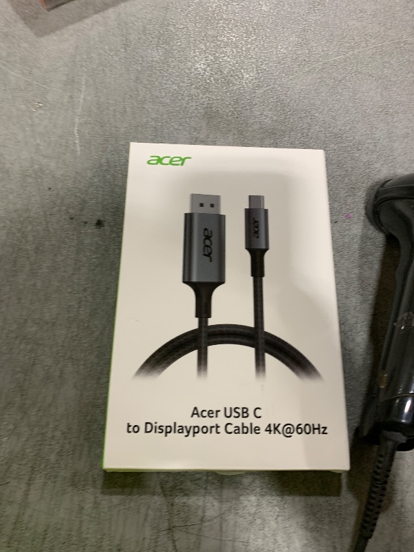 Photo 1 of acer USB C to DisplayPort Cable 6.6 FT (4K@60HZ 2K@165Hz), Type-C to DisplayPort Cord (Sturdy Aluminum, Plug & Play) Thunderbolt 3/4/5 Compatible with MacBook Pro/Air, iPhone 16 Pro/Max, XPS, Surface