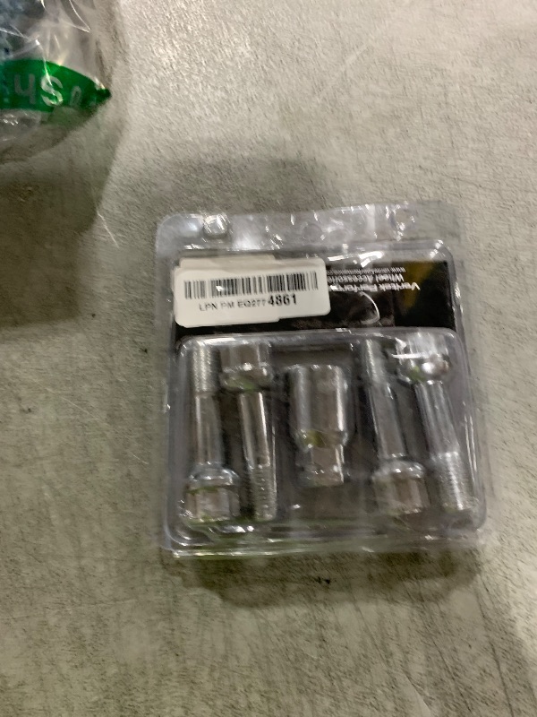 Photo 1 of Set of 4 Veritek 14x1.5mm 2.75 Inch Length 45mm Shank 19mm Key Hex OEM Chrome Ball Seat Security Wheel Bolt Locks for Mercedes Factory Wheels R12