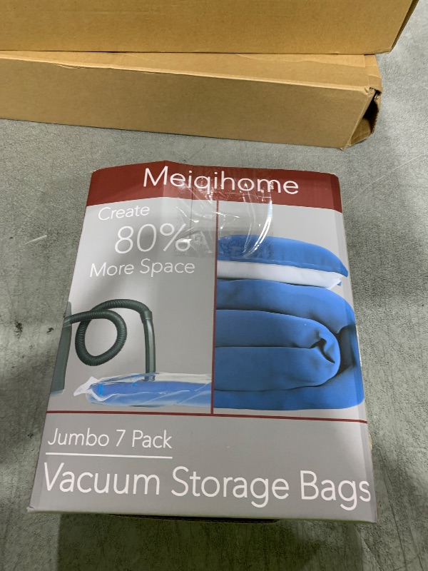 Photo 1 of Vacuum Storage Bags 7 Jumbo, Space Saver Sealer Bags,Plastic Packaging Bags,Compression Bags for Clothes, Pillows, Comforters, Blankets, Bedding,No pump included